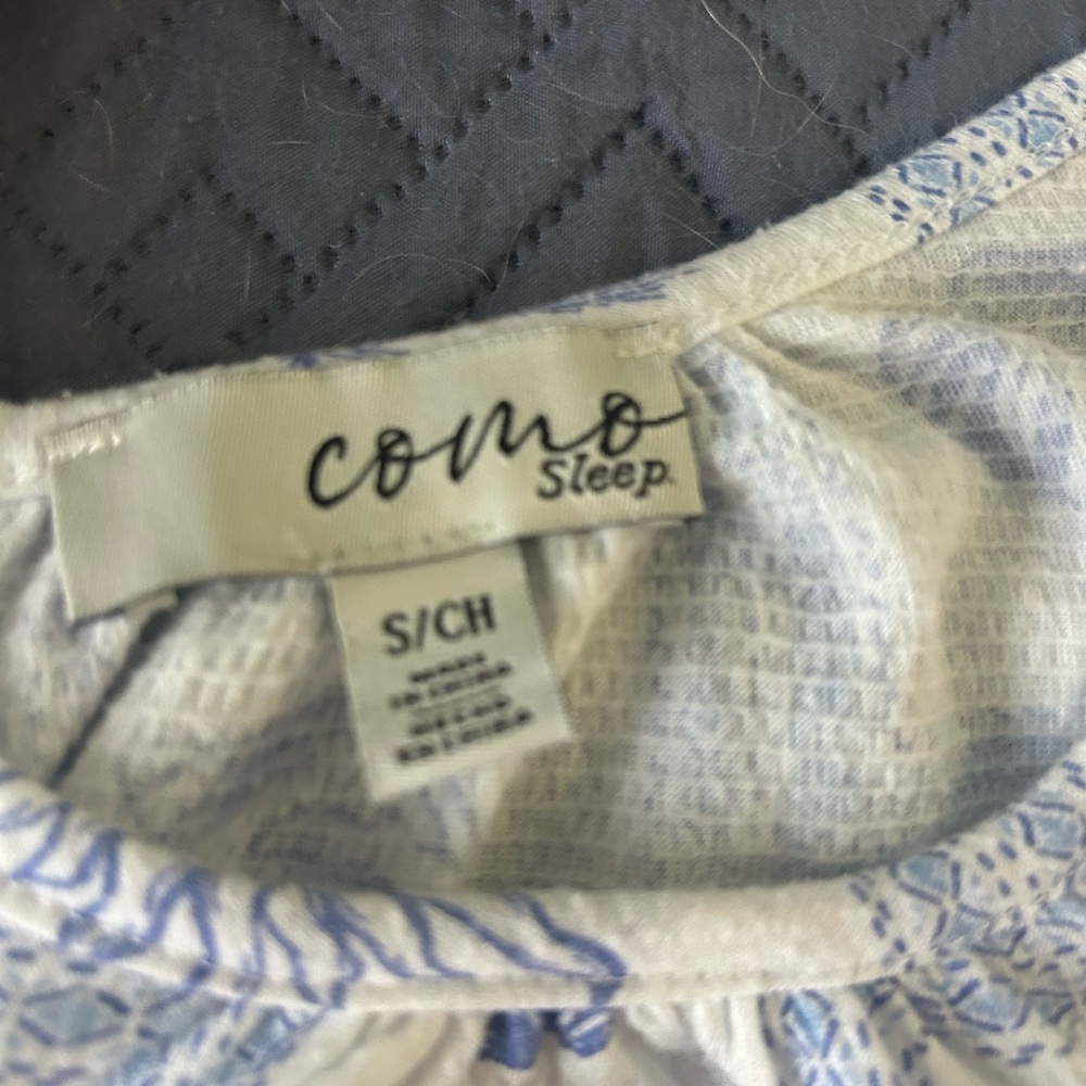 Blue And White Patterned Seashell Pjs - image 2